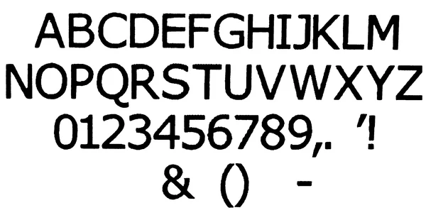 Verdana full alphabet sample