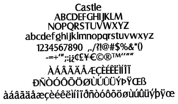 Castle stitched embroidery sample