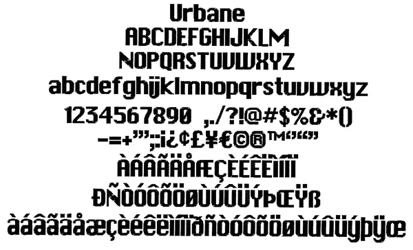 Urbane stitched embroidery sample