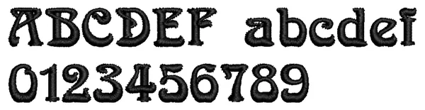 Arnold lettering sample: ABCDEF abcdef 0123456789