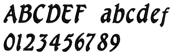 Cheshire lettering sample: ABCDEF abcdef 0123456789