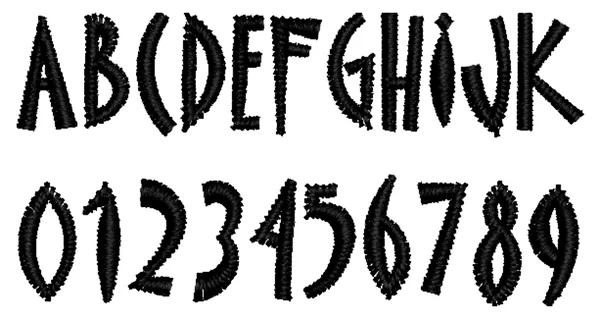 Matisse lettering sample: ABCDEF abcdef 0123456789